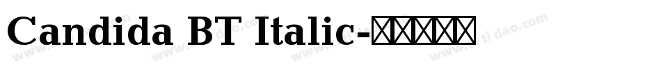 Candida BT Italic字体转换